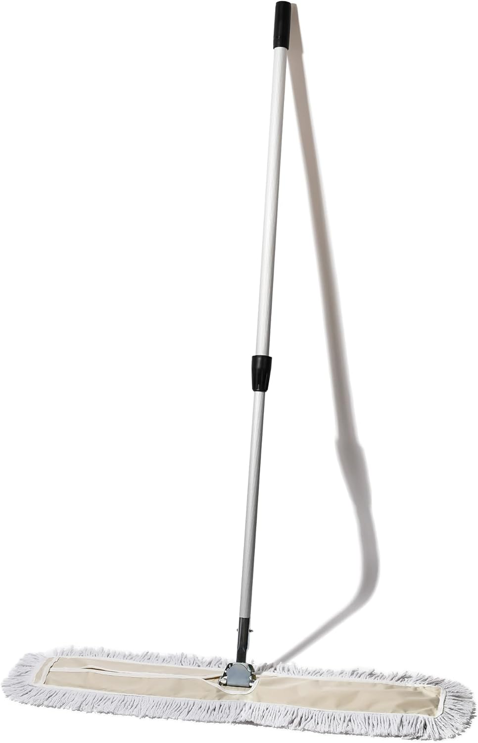 Commercial Dust Mop – 18 Inch Floor Sweeper for Hardwood, Reusable Cotton Mop Head, Extendable Handle, Dry Mop for Floor Cleaning & Janitorial Supplies