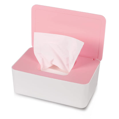 NOVWANG Wipes Dispenser, Large Capacity Baby Wipe Holder(8.3L × 4.9W × 3.9H Inches) Refillable Wipes Container with Sealing Design Baby Wet Wipes Dispenser for Bathroom Home Office Car