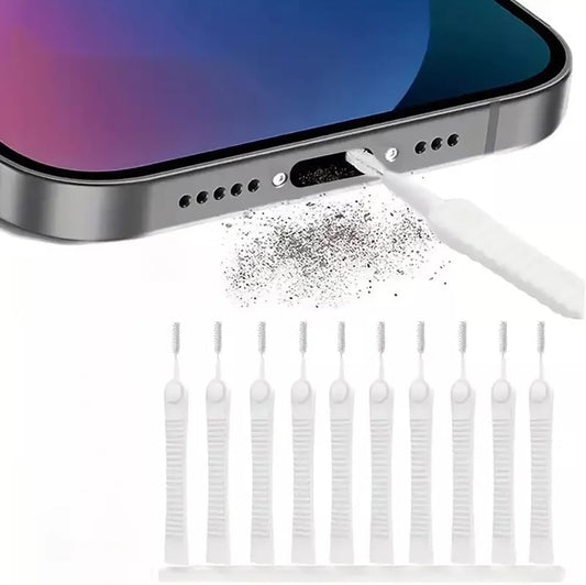 10 Pack Phone Charge Port Cleaning Tool kit, Anti-Clogging Mini Brushes Cleaner for iPhone 16 Pro Max Speaker and Receiver, Multifunctional Cleaning Tool Compatible with AirPods 4,Tablet Camera Etc