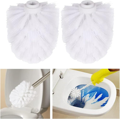 Saycker Toilet Brush Replacement Head Cleaning Tool, 2PCS Toilet Bowl Brush Head with Durable Stiff Bristles Screw-On Design for Bathroom (Black)