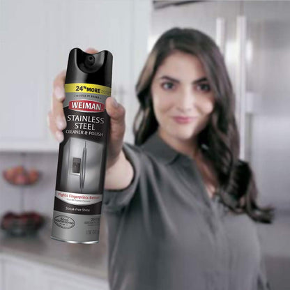Weiman Stainless Steel Cleaner and Polish Trigger Spray, 12 Fl Oz (Pack of 6)