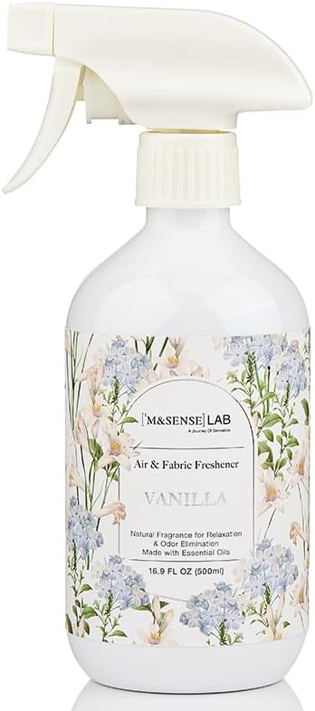 ‌M&SENSE Air & Fabric & Pet Odor Eliminator Spray - 16.9oz Large Size Natural Safe Air Freshener Rose Scented Deodorizer for Home Eliminates Smoke & Musty Smells, Ideal for ‌Dining Room Living Spaces