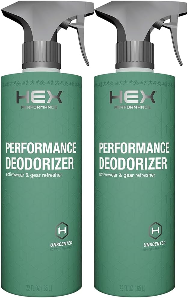 HEX Performance Deodorizing Spray, Fresh, 22oz - Awesome for Shoes, Gear, Activewear & Fabrics, Yoga Mats & Gym Equipment, Carpet, Pets, Odor Eliminator & Fabric Refresher Spray