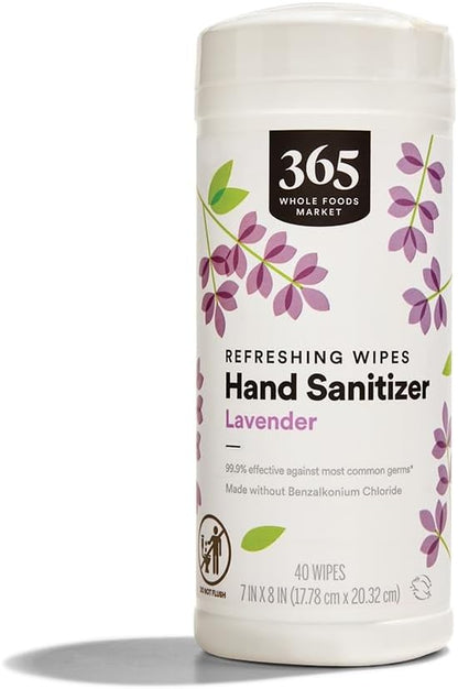 365 by Whole Foods Market, Lavender Hand Sanitizing Wipes, 40 Count