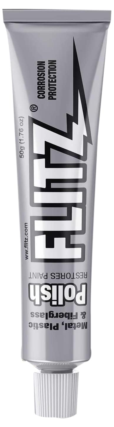 Flitz Metal Polish Paste - 1.76oz USA-Made Polish for Solid Chrome, Stainless Steel, & Aluminum - Non-Abrasive for Light Oxidation - Requires Manual Buffing - Not for Plated/Coated Surfaces (1 Pack)