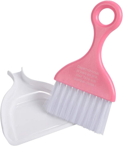 2 Pcs Mini Dustpan Set Brush for Table Whisk Brooms Small Dustpan Broom Set Mini Dust Pans with Brush Tiny Cleaning Table Sweep