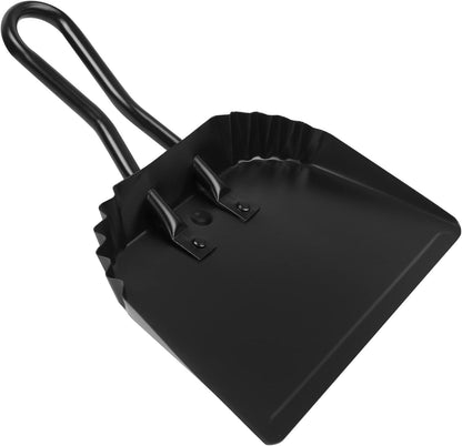 Dust Pan and Brush Set-Handheld Angled DustPan and Hand Broom Set, Large dust pan with handle,Heavy Duty Metal Dustpan and Brush Set Home For Small Item Sweeping Rubber Coated Easy to Grasp Handle