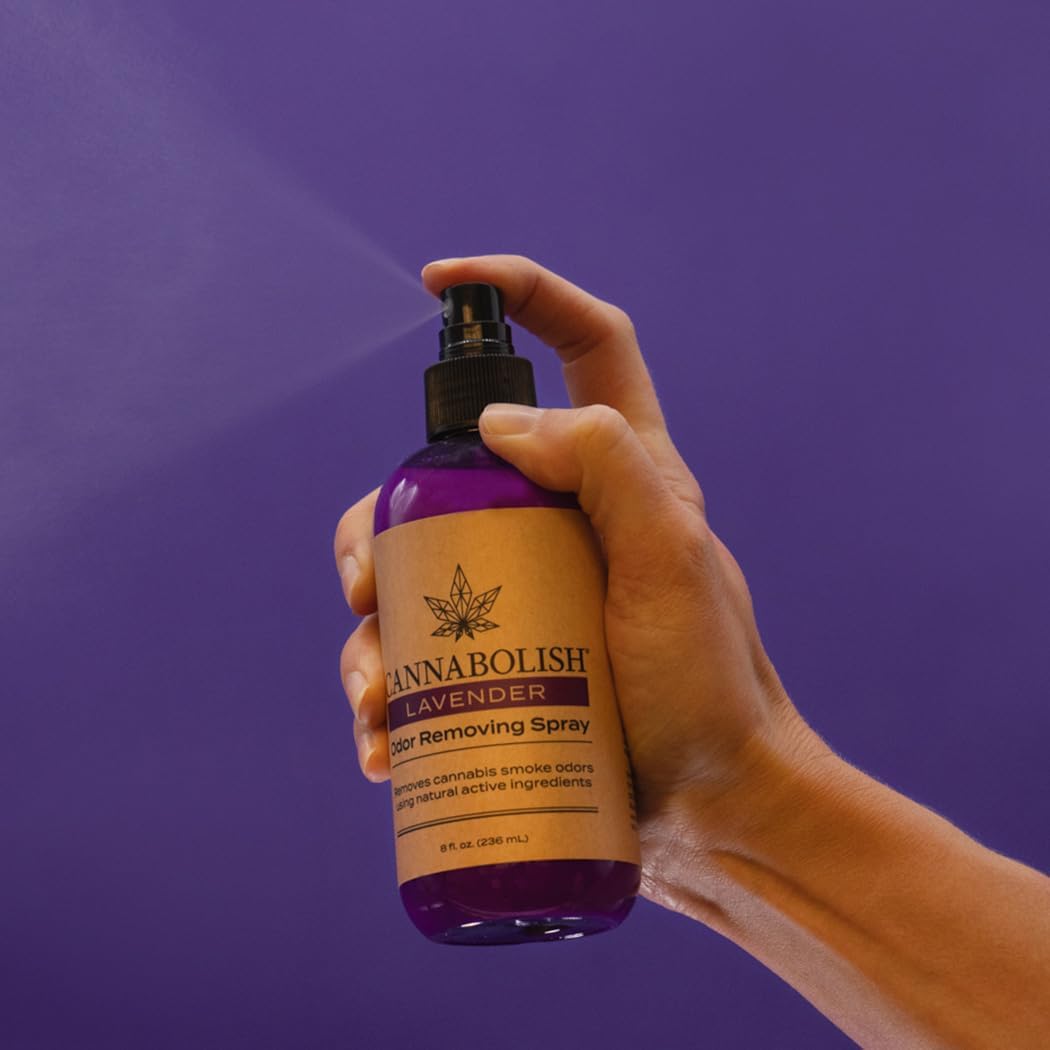 Cannabolish Lavender Smoke Odor Eliminator Spray and Air Freshener, 8 fl. oz, Natural Ingredients (Pack of 2)