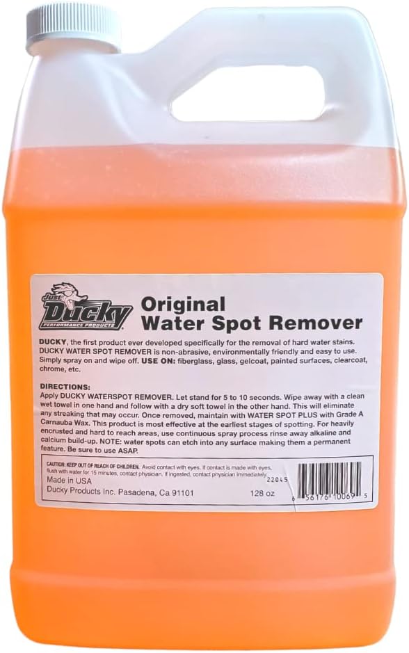 DUCKY PRODUCTS Original Water Spot Remover: Spray for Boat, Car, Motorcycle & RV Exterior Detailing, 32 oz