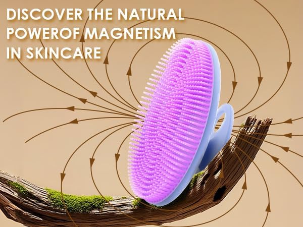 INNERNEED Food-Grade Soft Silicone Body Scrubber Shower Brush Handheld Cleansing Skin Brush, Gentle Exfoliating and Lather Well (Black)