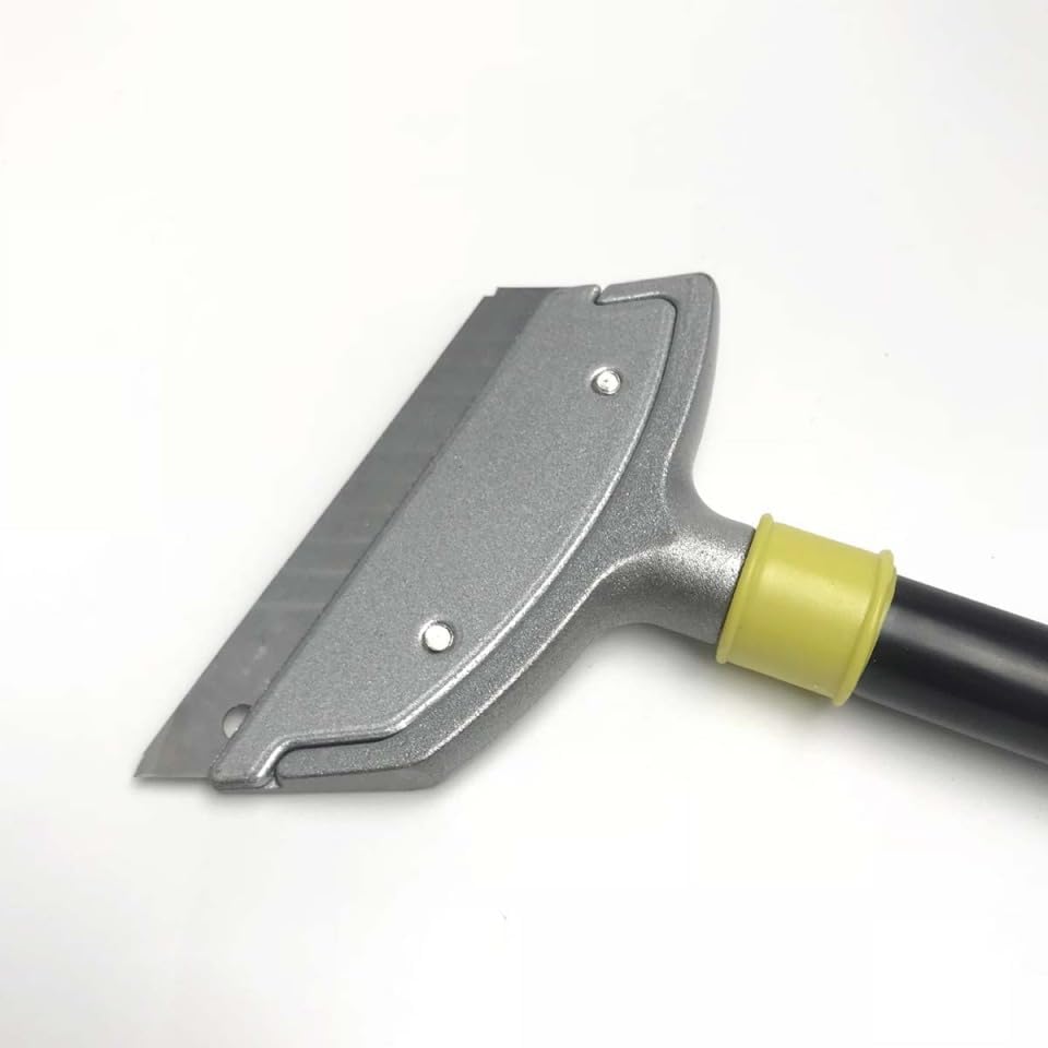 FOMIYES Heavy-Duty Glass Cleaning Scraper Tool Ergonomic Cooktop and Window Cleaner with Ribbed Control for Safe Use for Stovetop Tiles and Adhesive Removal