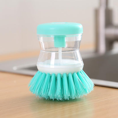3Pcs Dish Brush with Soap Dispenser Soap Dispensing Brush Washing Utensils Kitchen Scrub for Cleaning Dishes Pot Pan Sink