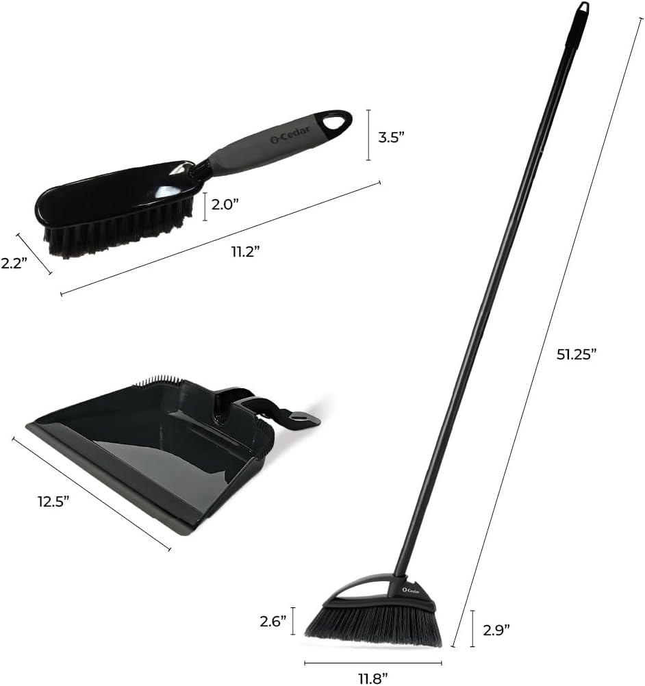 O-Cedar One Sweep Broom with Step-On Dustpan | Remove 99% with One | Lightweight Quiet Cleaning Tool | Ideal for Pet Owners