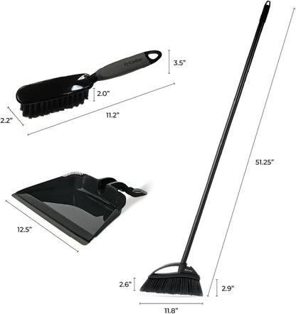 O-Cedar One Sweep Broom with Step-On Dustpan | Remove 99% with One | Lightweight Quiet Cleaning Tool | Ideal for Pet Owners