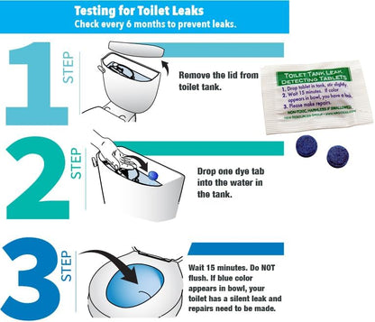 New Resources Group Toilet Leak Detection Dye Tablets (Detect Silent Leaks) Blue 20 Pack