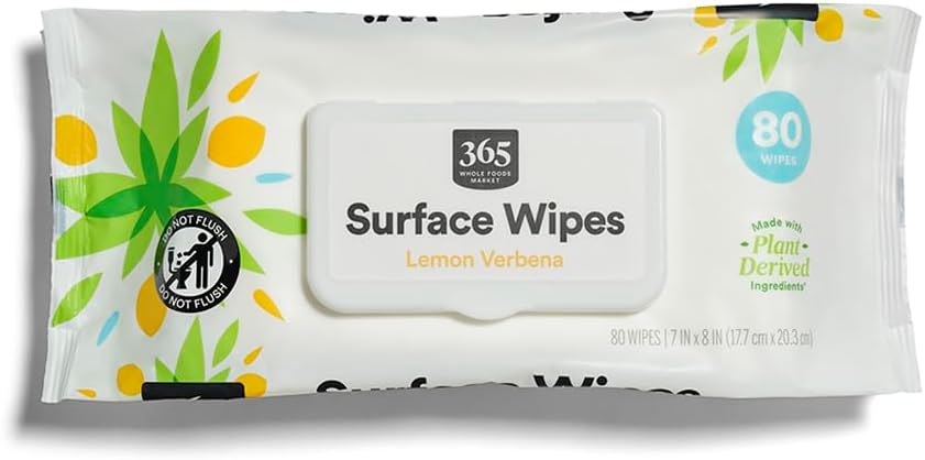 365 by Whole Foods Market Lemon Verbena Surface Cleaning Wipes, 80 CT