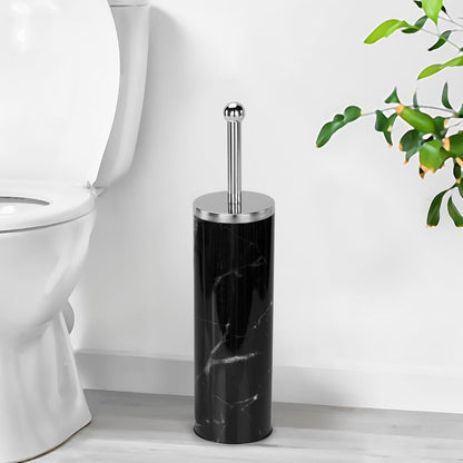 Zahari Home Woodland Toilet Bowl Brush and Holder, Metal, Natural