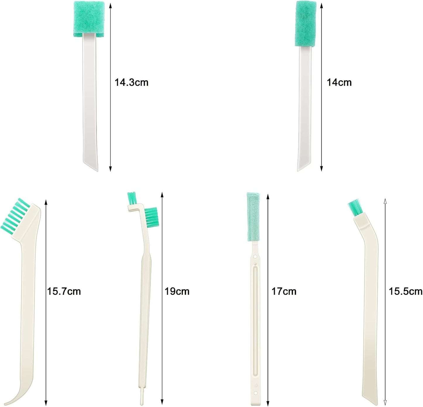 16 Pcs Small Household Cleaning Brushes, Deep Detail Crevice Cleaner Brush Crevice Cleaning Tool 8 in 1 Cleaner Brush for Small Holes Corner Space Keyboard Bottle Tile