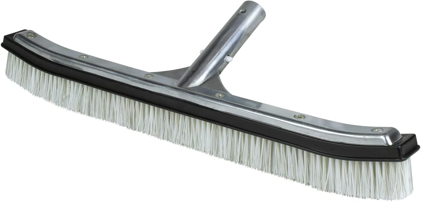 Poolmaster 5-Inch Stainless Steel Pool Algae Detail Brush, Heavy-Duty Aluminum Back, for Gunite Concrete Pools and Spas, Small Narrow Head for Corners, Steps and Tight Areas