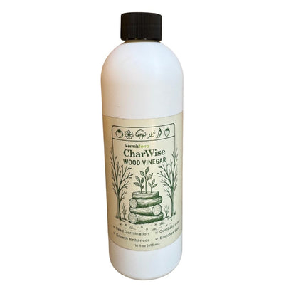 VermisTerra CharWise - 8 oz Wood Vinegar Biostimulant - Seed Germination, Enriches Soil, Growth Enhancer, Combats Odor, Animal Care - pyroligneous Acid, Natural byproduct of biochar