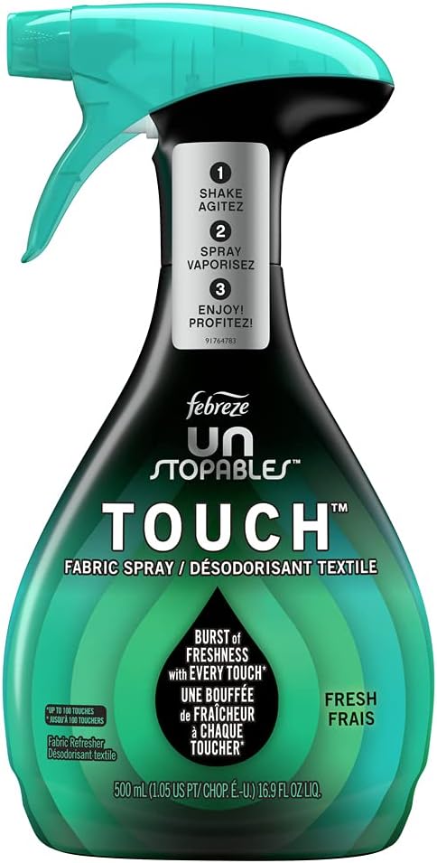 Unstopables Touch Fabric Spray and Odor Fighter, Fresh & Breeze, 16.9 oz, Pack of 2