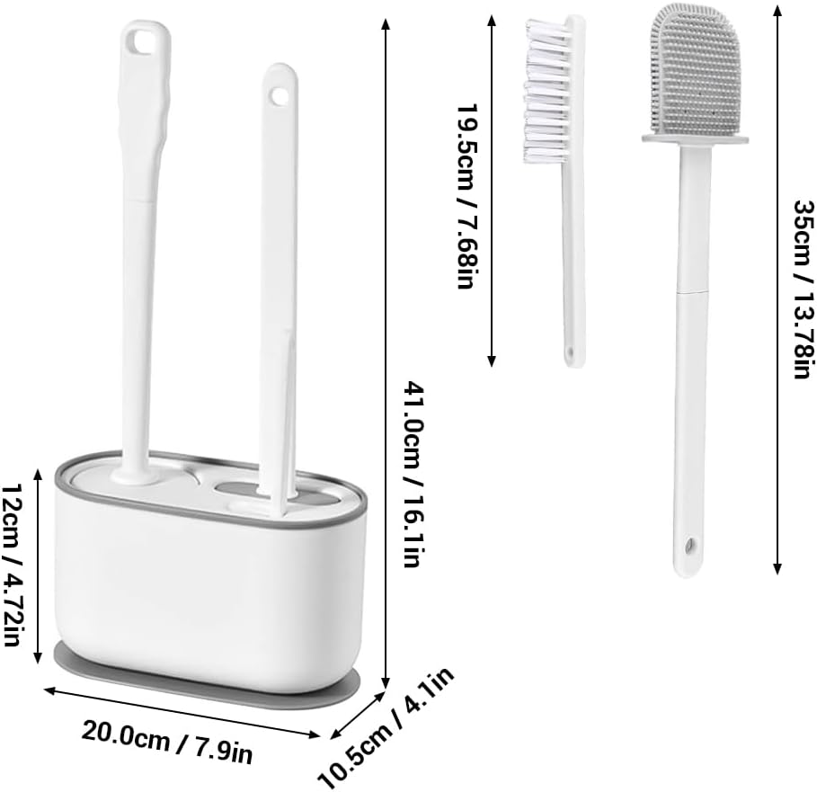 Toilet Brush Set, Bathroom Accessories, Toilet Bowl Cleaners, Deep Cleansing Multifunctional Hanging Toilet Brush Set for Bathroom(Cherry Blossom Pink)