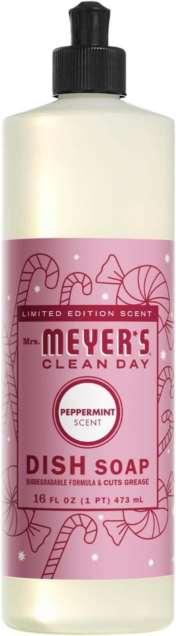 Mrs. MEYER'S CLEAN DAY Liquid Dish Soap 3 Pack Variety, Acorn Spice, Apple Cider, Fall Leaves, 16 OZ Each, 1 CT