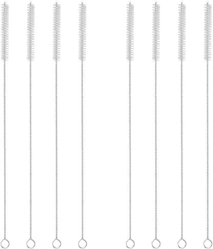 GFDesign Drinking Straw Cleaning Brushes Set 17" Extra Long 1/2" Extra Wide Pipe Tube Cleaner Nylon Bristles Stainless Steel Handle - 17" x 1/2" (12 mm) - Set of 4