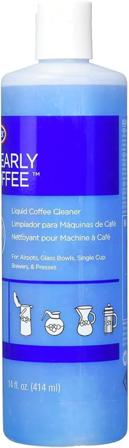 Urnex Clearly Coffee Pot Cleaner - 3 Pack - Made in the USA - French Press Liquid Cleaner for Glass Bowls Airpots Satellite Brewers and Thermal Servers Removes Coffee Oils
