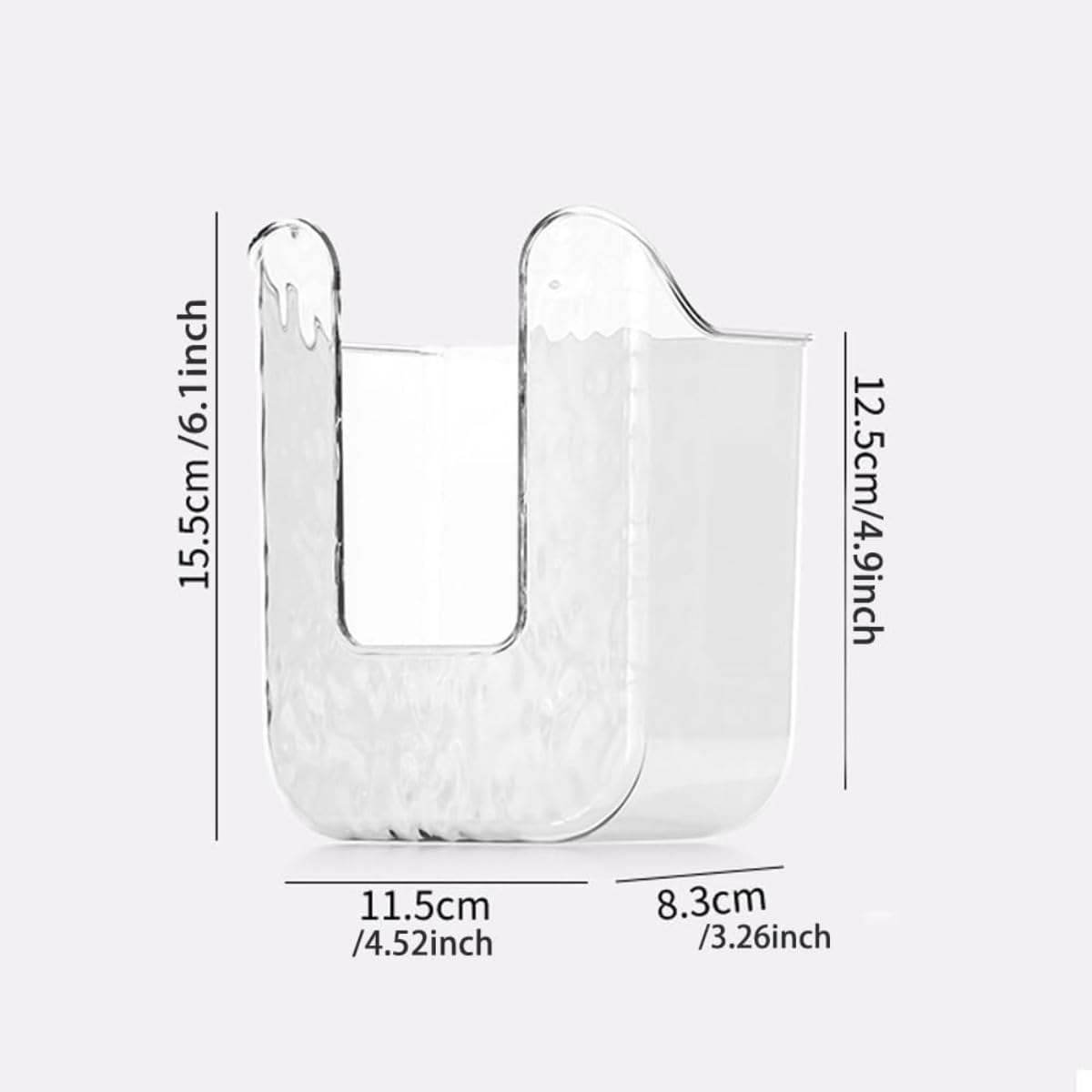 Wall-Mounted Wipes Dispenser Holder – Adhesive-Acrylic Storage Box for Kitchen, Bathroom & Bedroom – Flushable Wet Wipes Container (B)