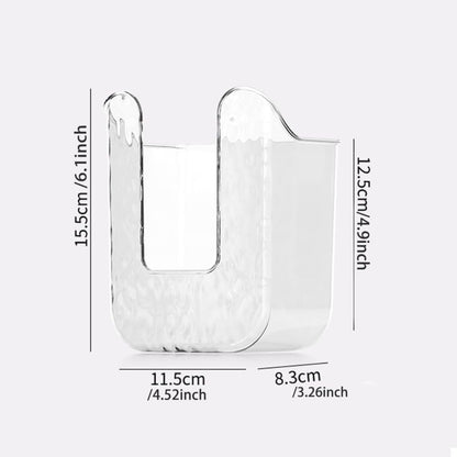 Wall-Mounted Wipes Dispenser Holder – Adhesive-Acrylic Storage Box for Kitchen, Bathroom & Bedroom – Flushable Wet Wipes Container (B)