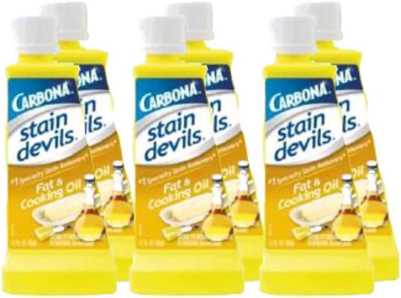 Carbona Stain Devils #6 (1.7 Fl Oz), Targeted Spot Cleaner for Grass, Dirt & Make-Up Stains, Safe on Skin & Washable Fabrics
