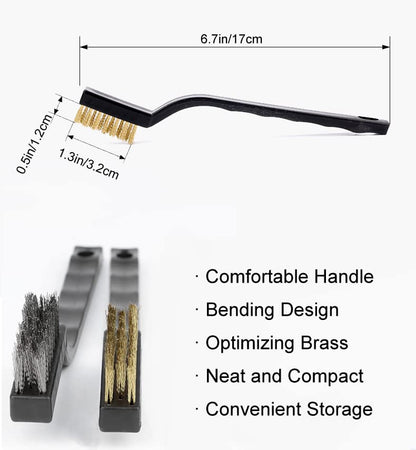 SUJAYU Brass Wire Brush Rust Remover, Small Wire Brush for Cleaning, Paint Stripper for Metal, Wood, Rustoleum Fabric Spray Paint (Brass, 12.00)
