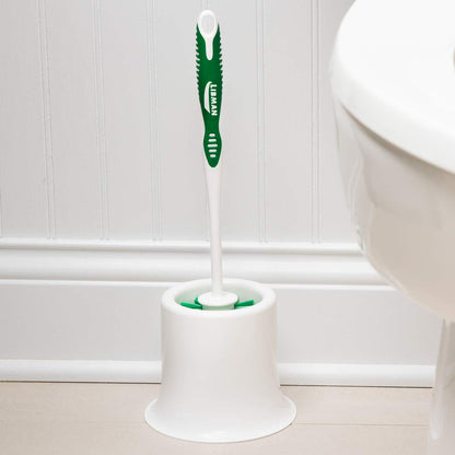 Libman Commercial 34 Round Bowl Brush and Open Caddy, Polypropylene, 15" Standing Height, Green and White (Pack of 4)