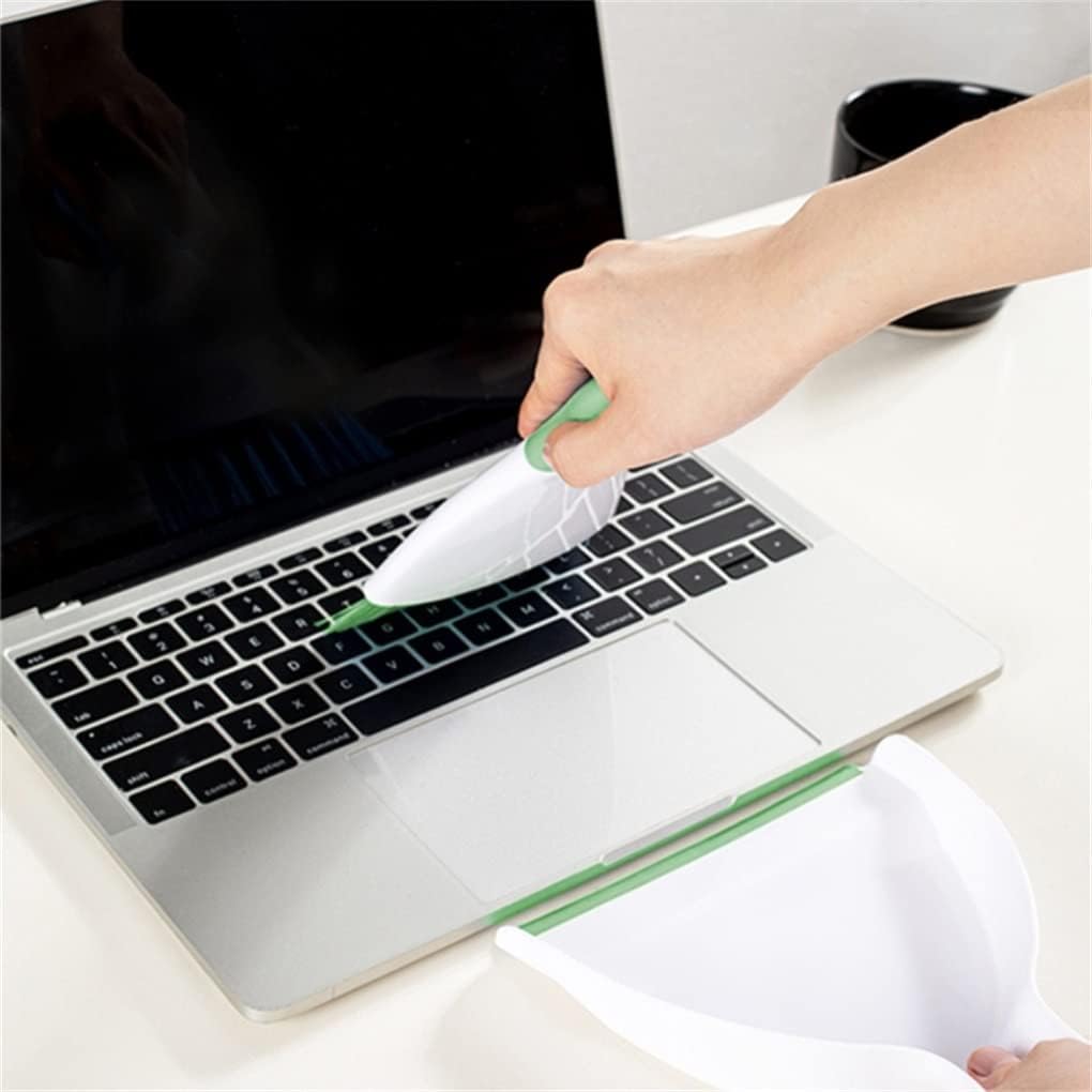 Small Hand Dust Pan and Brush - Small Broom and Dustpan Set, Mini Broom and Dustpan, Compact Dustpans and Brush for Home Cleaning, Sofa, Desk, Guinea Pig Cage, Cat Litter, etc. (Light Green)