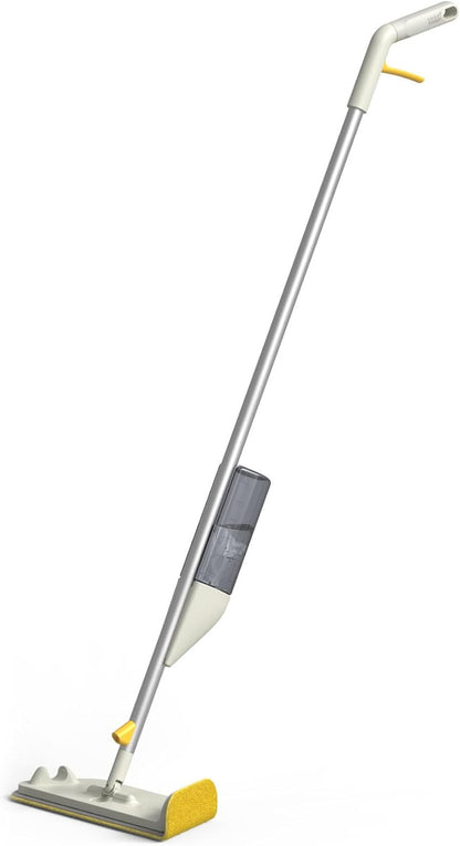 Joseph Joseph CleanTech 2-in-1 Multi-Surface Spray Mop with Washable Microfiber Cleaning Pad & Spot-Cleaning Abrasive Scrubber, Wall Mounted for Easy Storage