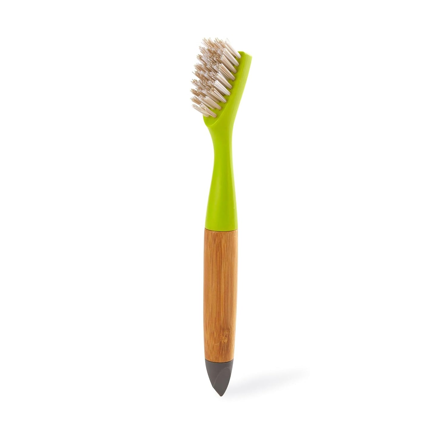 Full Circle Micro Manager, Deep Cleaning Brush for Crevices, Shower, & Grout, Tough Bristles, Sustainable Bamboo Handle, Green