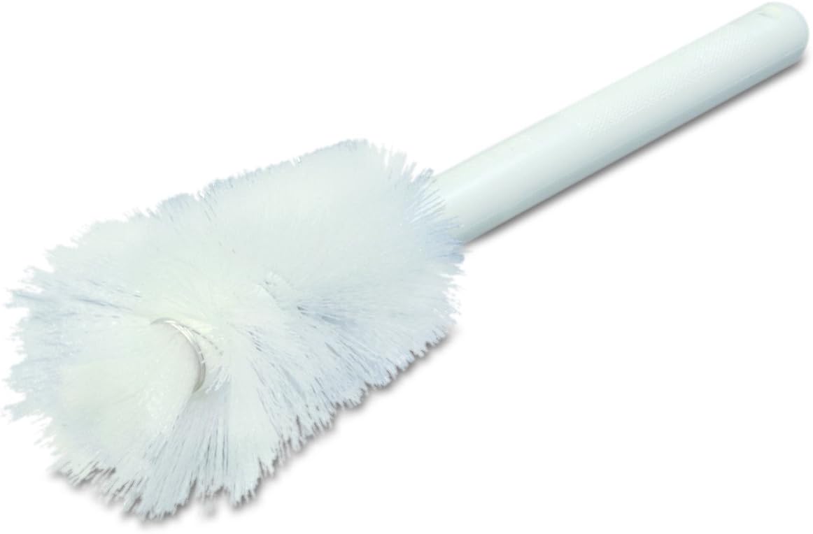 SPARTA Large Water Bottle Brush Ideal for Wide-Mouth Jars, Bottles and Tumblers, Dishwashing Tool with Handle for Home and Commercial Kitchens, Plastic, 12 Inches, White