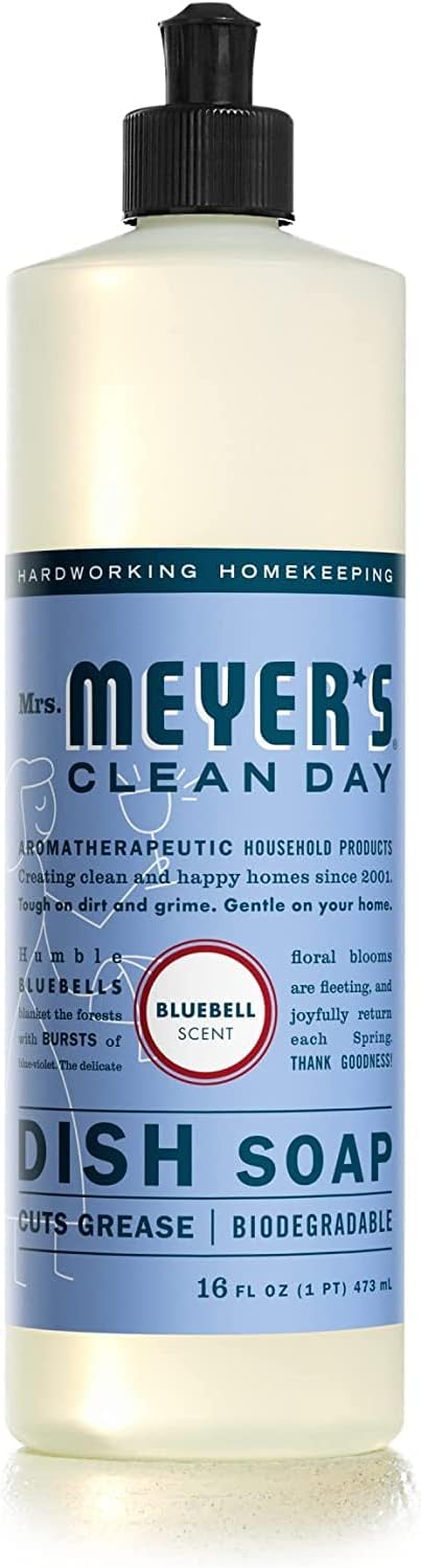 Mrs. MEYER'S Kitchen Set, Dish Soap, Hand Soap, and Multi-Surface Cleaner, 3 CT (Snowdrop)