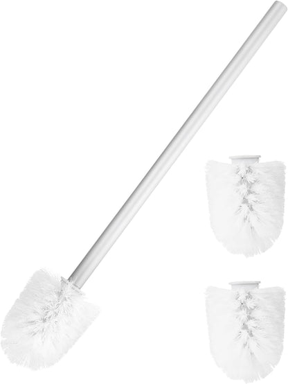 uxcell 3 Pcs Toilet Brush Set Replacement Head, 9.8 Inch Toilet Brush Refills with Handle, Bathroom Cleaning Tool Restroom Accessories for Bathtubs Bathroom Home Apartments Office, Black