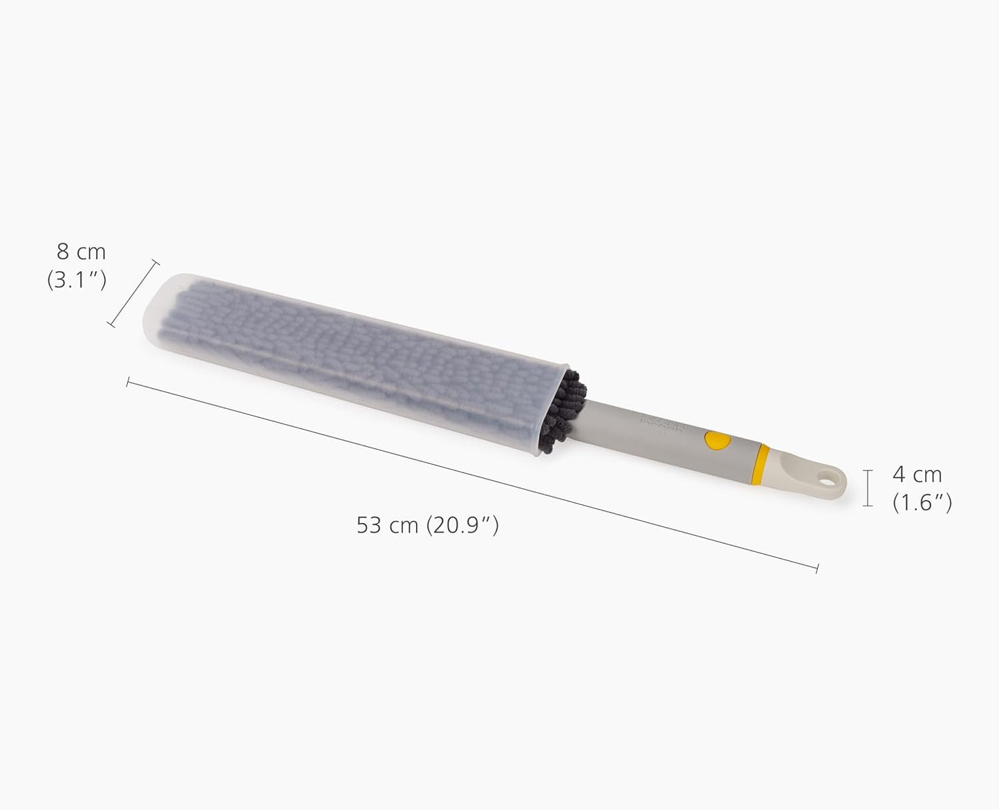 Joseph Joseph CleanTech 2-in-1 Glass Cleaner Shower Squeegee with Washable Microfiber Pad and Space-Saving Foldable Handle