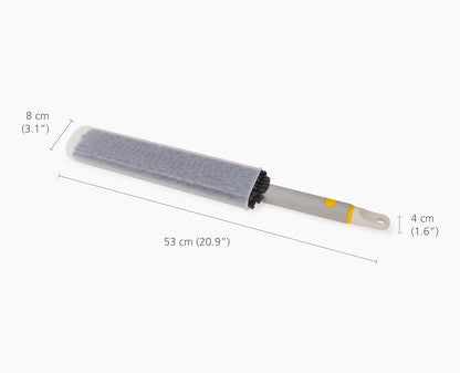 Joseph Joseph CleanTech 2-in-1 Glass Cleaner Shower Squeegee with Washable Microfiber Pad and Space-Saving Foldable Handle