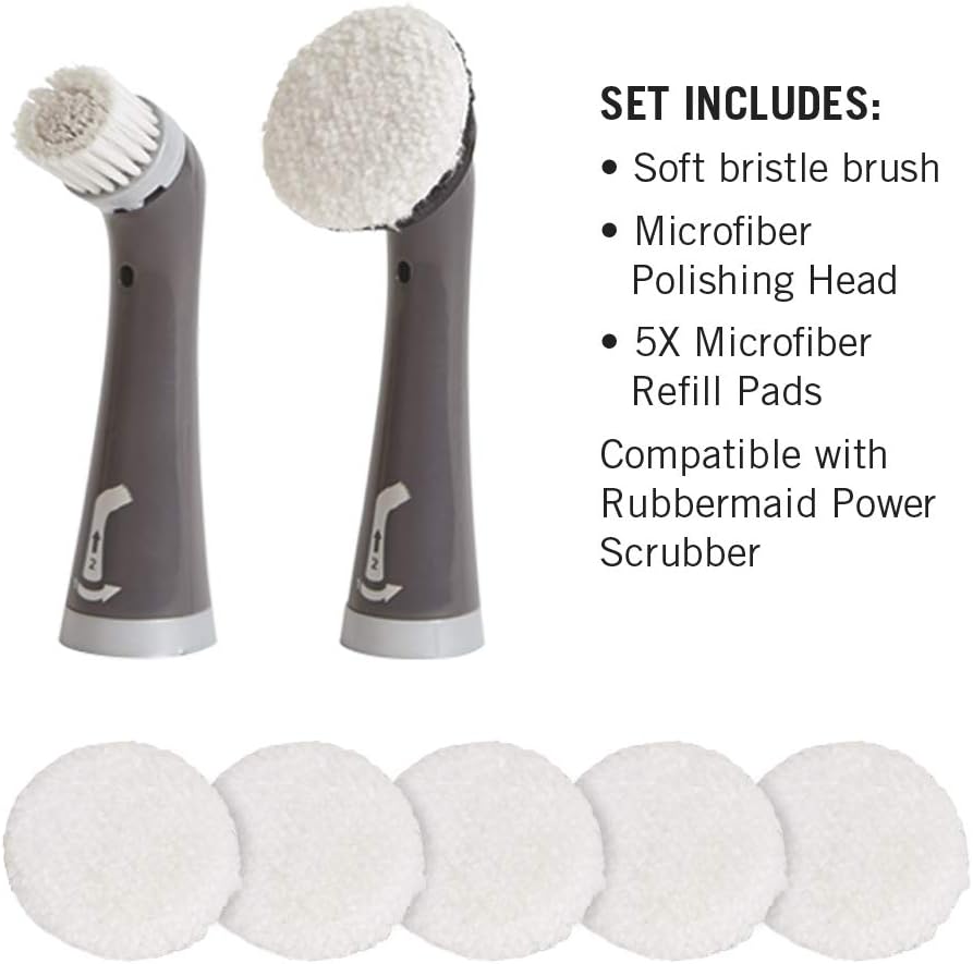 Rubbermaid Reveal Power Scrubber Attachable Grout Head, for Cordless Electric Battery Powered Scrub Brush, Ideal for Bathroom/Tile/Counter/Shower/Tub/Tight Corners & Spaces