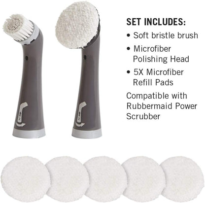 Rubbermaid Reveal Power Scrubber Attachable Grout Head, for Cordless Electric Battery Powered Scrub Brush, Ideal for Bathroom/Tile/Counter/Shower/Tub/Tight Corners & Spaces