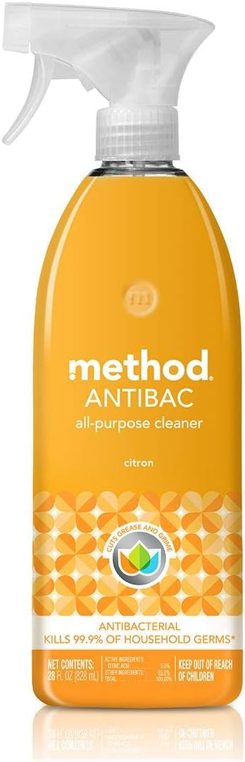 Method Antibacterial All-Purpose Cleaner Spray, Citron, Kills 99.9% of Household Germs, 28 Fl Oz