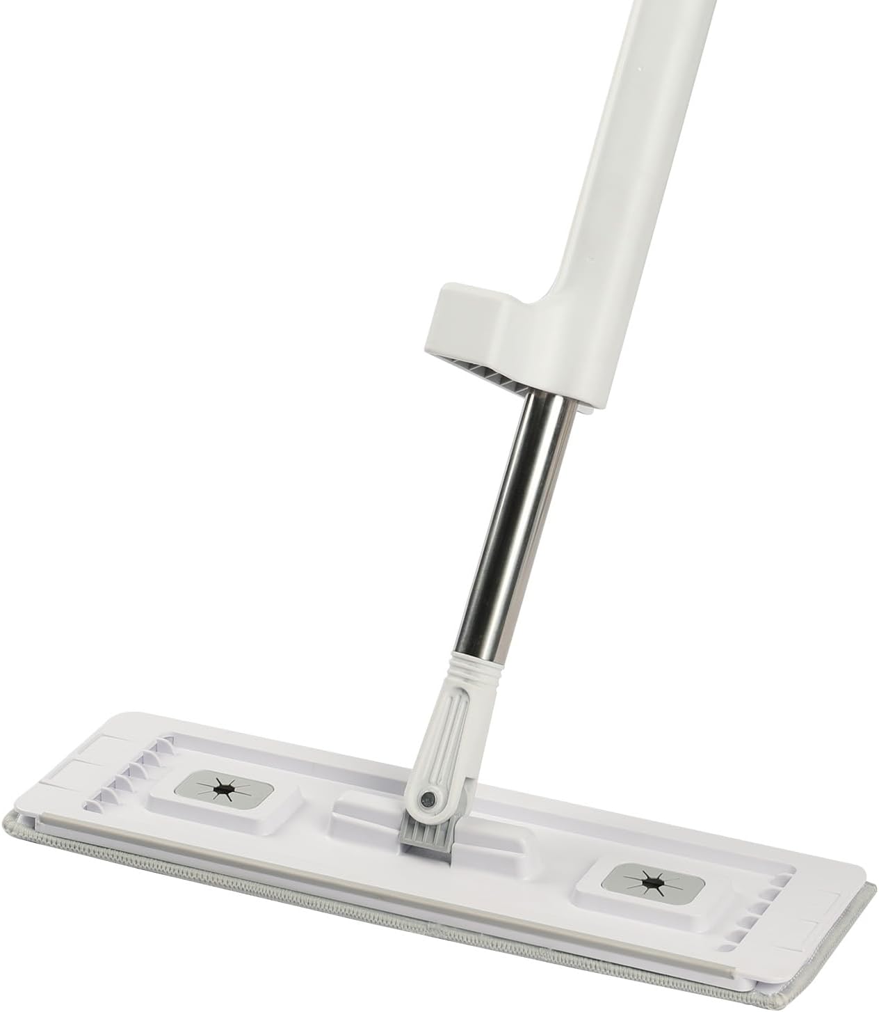 VEVOR Mop and Bucket with Wringer Set, Wet & Dry Use, Flat Mop and Bucket System with 3 Washable Microfiber Pads, Flat Mop with Stainless Steel Handle, Mop Bucket Set for Hardwood Tile Vinyl