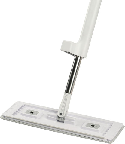 VEVOR Mop and Bucket with Wringer Set, Wet & Dry Use, Flat Mop and Bucket System with 3 Washable Microfiber Pads, Flat Mop with Stainless Steel Handle, Mop Bucket Set for Hardwood Tile Vinyl