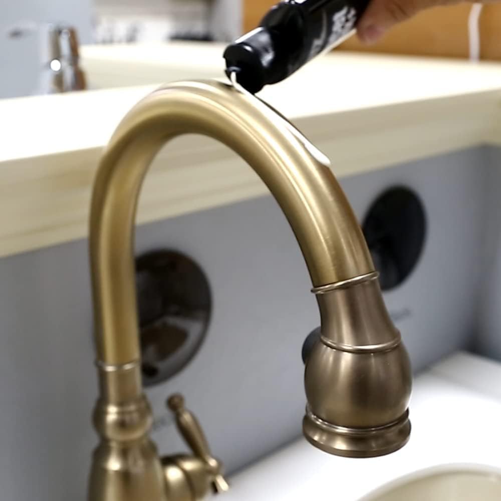 Flitz Faucet Wax Plus - 3.4oz Bottle of USA-Made, Water-Based Faucet Cleaner & Polisher for Water Stains, Fingerprints, & More - Metal Wax for Bronze, Nickel, Chrome, Brass - Granite Polish (1 Pack)