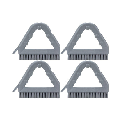 SPARTA Plastic Commercial Grout Brush, Triangle-Shaped Scrub Brush with Scraper and Two Threaded Holes for Attaching Handle (Sold Separately), 9 x 7 x 7 Inches, Gray