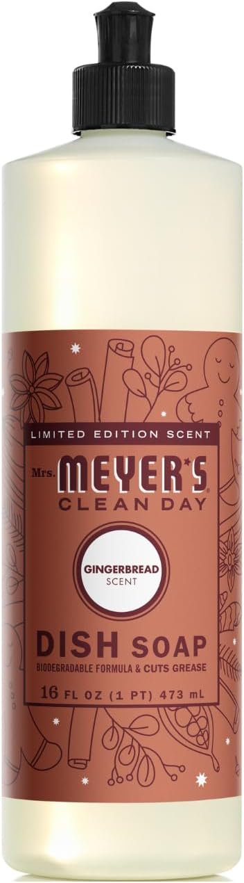 Mrs. MEYER'S CLEAN DAY Liquid Dish Soap 3 Pack Variety, Acorn Spice, Apple Cider, Fall Leaves, 16 OZ Each, 1 CT